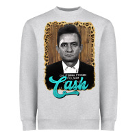 Heather Grey johnny cash Heavyweight Sweatshirt - AdoDesignShop