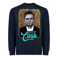 Navy johnny cash Heavyweight Sweatshirt - AdoDesignShop