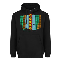 Black Western Sunflower Farm Life Brush Strokes Heavyweight Hoodie - Bettercallsaul