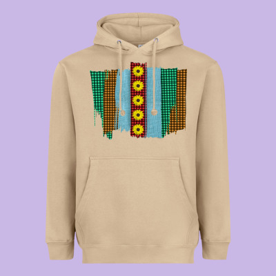 Western Sunflower Farm Life Brush Strokes Heavyweight Hoodie Designed By Bettercallsaul