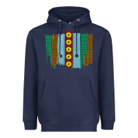 Navy Western Sunflower Farm Life Brush Strokes Heavyweight Hoodie - Bettercallsaul