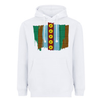 White Western Sunflower Farm Life Brush Strokes Heavyweight Hoodie - Bettercallsaul