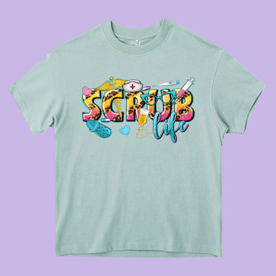 Scrub Life Heavy Core Tee Designed By Texasbilliewilder
