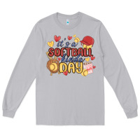 Moon Dust it's a softball kinda day Long Sleeve Tee - MaliasSmallBusiness