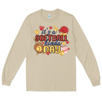 Mushroom it's a softball kinda day Long Sleeve Tee - MaliasSmallBusiness