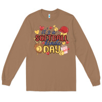 Toasted Coconut it's a softball kinda day Long Sleeve Tee - MaliasSmallBusiness
