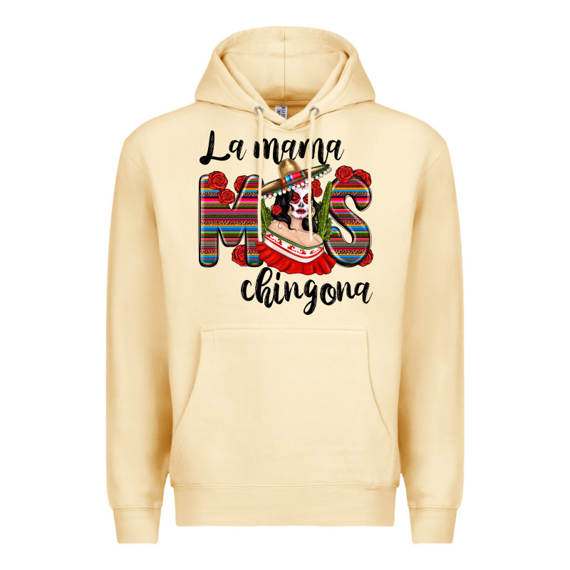 La Mama Mos Chingona Premium Hoodie by texasbilliewilder | Teevron