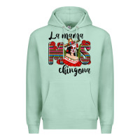 Seafoam La Mama Mos Chingona Premium Hoodie - texasbilliewilder