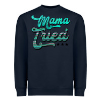 Navy mama tried aztec turquoise Heavyweight Sweatshirt - AdoDesignShop