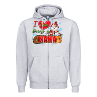 Heather Grey i love being a nana Zipper Hoodie - MaliasSmallBusiness