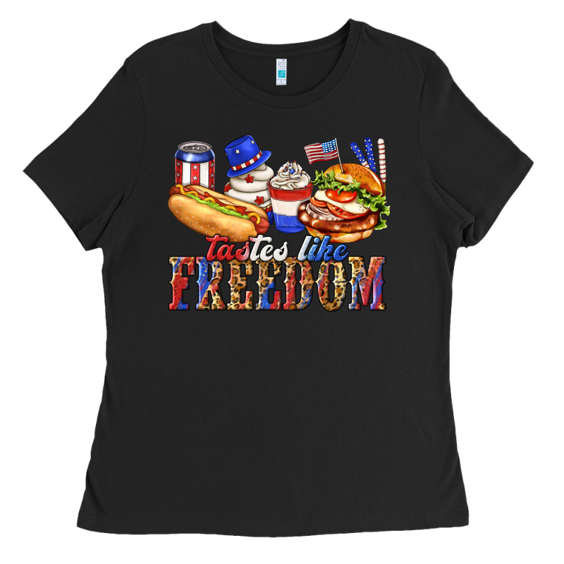 Tastes Like Freedom With Leopard Ladies Tee by texasbilliewilder | Teevron