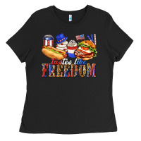 Black tastes like freedom with leopard Ladies Tee - texasbilliewilder