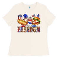 Bone tastes like freedom with leopard Ladies Tee - texasbilliewilder