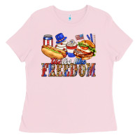 Bubblegum Pink tastes like freedom with leopard Ladies Tee - texasbilliewilder