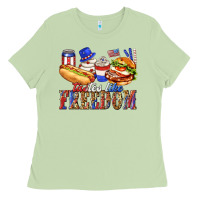 Matcha tastes like freedom with leopard Ladies Tee - texasbilliewilder