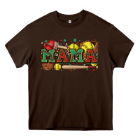 Chocolate Brown mama softball Heavy Core Tee - Zillion Design Studio