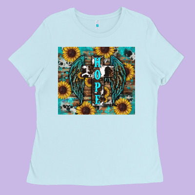 Western Hope Sunflower's Ladies Tee Designed By Ranaportraitstore