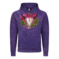 Cloud Purple bull skull cactus valentines Vintage Hoodie - JahusDesignShop