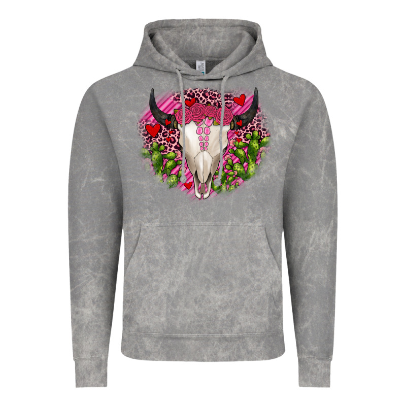 Bull Skull Cactus Valentines Vintage Hoodie by JahusDesignShop | Teevron