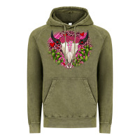 Vintage Olive bull skull cactus valentines Vintage Hoodie - JahusDesignShop
