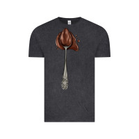 Vintage Black spoon with chocolate Vintage Tee - AdoDesignShop