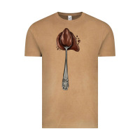 Vintage Camel spoon with chocolate Vintage Tee - AdoDesignShop
