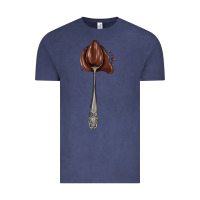 Vintage Denim spoon with chocolate Vintage Tee - AdoDesignShop