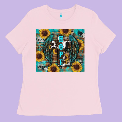 Western Hope Sunflower's Ladies Tee Designed By Ranaportraitstore