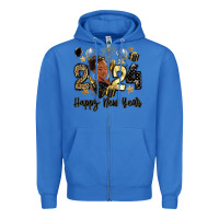True Royal 2024 happy new year black woman Zipper Hoodie - MaliasSmallBusiness