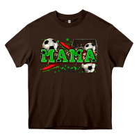 Chocolate Brown mama soccer Heavy Core Tee - Zillion Design Studio