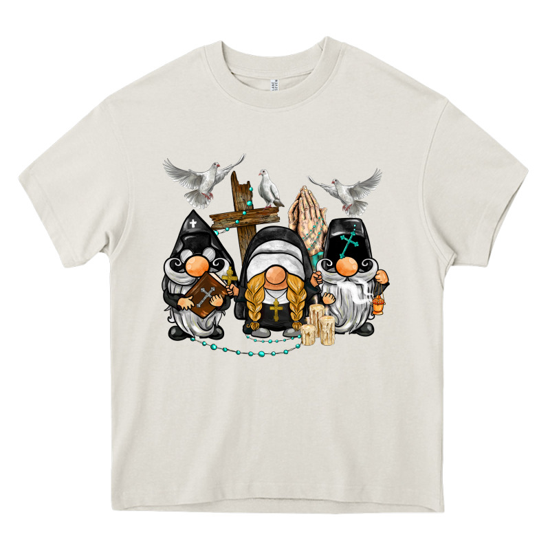Pastor Nun Religious Gnome Heavy Core Tee by BarkalooDesign | Teevron