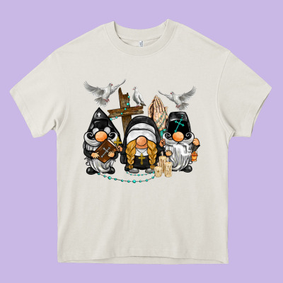 Pastor Nun Religious Gnome Heavy Core Tee Designed By Barkaloodesign