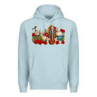 Blue Mist Lady of Guadalupe Coffee Cups Premium Hoodie - texasbilliewilder