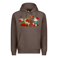 Coffee Lady of Guadalupe Coffee Cups Premium Hoodie - texasbilliewilder