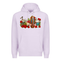Lilac Lady of Guadalupe Coffee Cups Premium Hoodie - texasbilliewilder