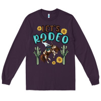 Plum let's rodeo Long Sleeve Tee - MaliasSmallBusiness