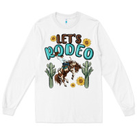 White let's rodeo Long Sleeve Tee - MaliasSmallBusiness
