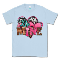 Dusty Blue valentines day western hearts be mine Classic Tee - Jasminsmagicworld