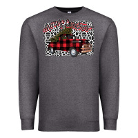 Charcoal Heather Merry Christmas Truck Premium Sweatshirt - Bettercallsaul