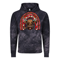 Cloud Black valentines highland cow rainbow Vintage Hoodie - JahusDesignShop