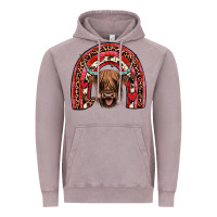 Vintage Zinc valentines highland cow rainbow Vintage Hoodie - JahusDesignShop