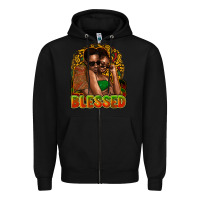 Black black couple blessed Zipper Hoodie - NancyCooperArtShop