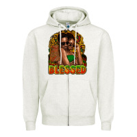 Oatmeal Heather black couple blessed Zipper Hoodie - NancyCooperArtShop