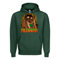Sports Green black couple blessed Zipper Hoodie - NancyCooperArtShop