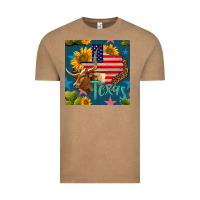Vintage Coffee 4th of july texas map with cow seamless pattern Vintage Tee - BundleAndBundleShop
