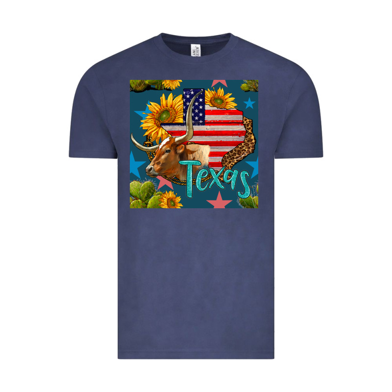 4th Of July Texas Map With Cow Seamless Pattern Vintage Tee by BundleAndBundleShop | Teevron