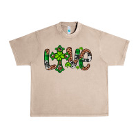French Oak Western St. Patrick's Day Love Cross Urban Heavy Tee - Artiststas