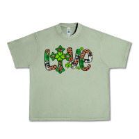 Oil Green Western St. Patrick's Day Love Cross Urban Heavy Tee - Artiststas
