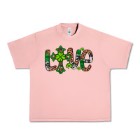 Salmon Western St. Patrick's Day Love Cross Urban Heavy Tee - Artiststas