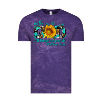 Cloud Purple with god all things are possible sunflower Vintage Tee - AdoDesignShop
